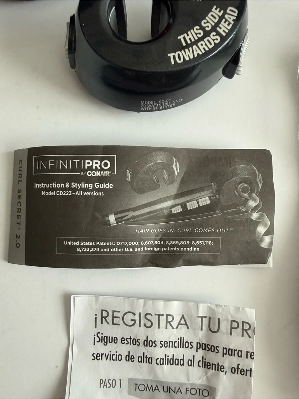 InfinitiPro Black Automatic Curling Iron - Black